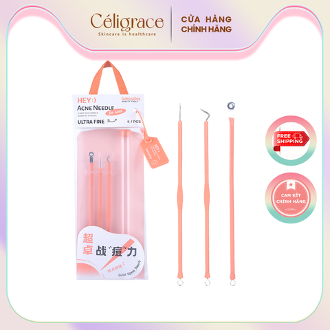 H-9003 - Set Dụng Cụ Nặn Mụn HEY Chuyên Dụng Kèm Hộp Đựng Acne Needle 36g