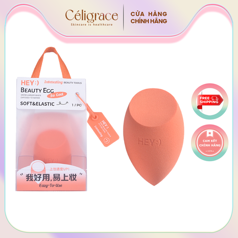 [HEY-KMHDP] H-9002 - Bông Mút Trang Điểm Nền HEY Beauty Egg Hình Giọt Nước Vạt Xéo 27g