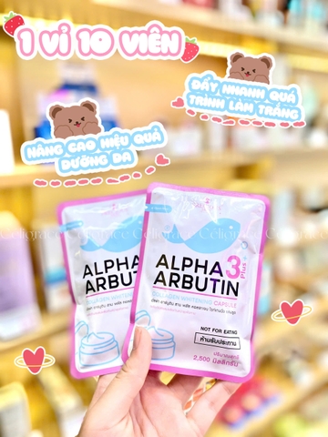 Viên Bột Kích Trắng Da Precious Skin Alpha Arbutin Whitening Plus (Vỉ 10 Viên)