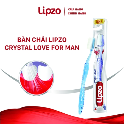 Bàn Chải Đánh Răng Lipzo Crystal Love For Man Cho Nam Giới  Công Nghệ Lông Nở Kết Hợp Chỉ Tơ Nha Khoa Siêu Mềm Mảnh