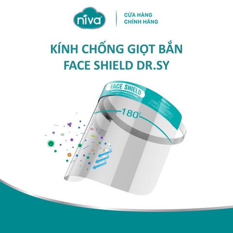 Kính Chống Giọt Bắn Phòng Dịch Face Shield Dr.Sy Che Hết Khuôn Mặt, Tiện Dụng, Bảo Hộ, Chống Bụi Gió Đi Đường