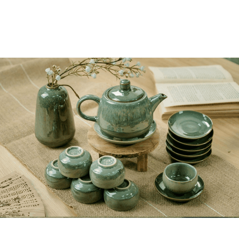 Bộ ấm chén Hỏa Tiến Lục Bảo