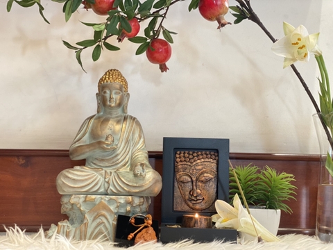 Bộ tượng Phật A Di Đà 26cm