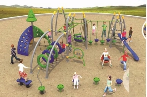 Tìm hiểu bộ cầu trượt liên hoàn xích đu an toàn cho bé