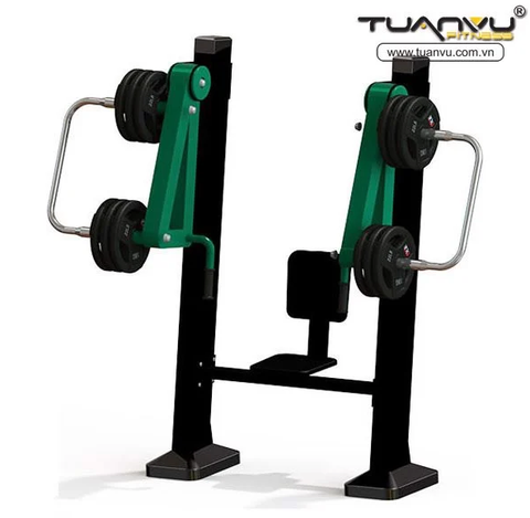 Dụng cụ tập thể lực ngoài trời ngồi đẩy ngực TVQDTL002