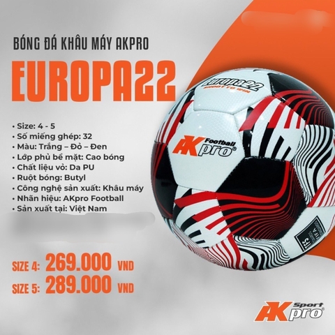 Quả bóng đá khâu máy EUROPA22