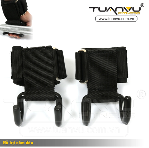 Quấn cổ tay nâng tạ có móc hỗ trợ