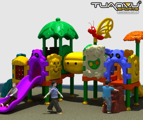 Sân chơi ngoài trời mầm non KP-QS001