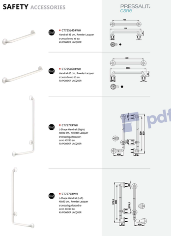 Thiết bị vệ sinh cho bệnh viện, nhà thương, dưỡng lão, nhà trẻ