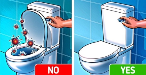 Tại sao nên đậy nắp bồn cầu trước khi xả nước