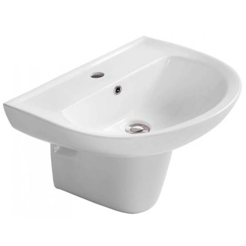 Chậu Lavabo COTTO C000606OS Treo Tường, Chân Ngắn/Lửng (C400000OS) Belen