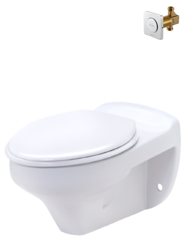 C45017 - Bồn cầu treo tường, không két nước, van xả ấn âm tường COTTO AMANDA