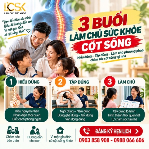 🌿 3 BUỔI LÀM CHỦ SỨC KHỎE CỘT SỐNG
