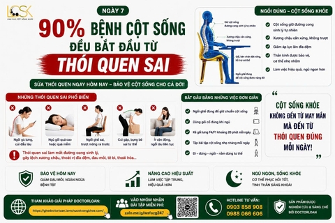 90% BỆNH CỘT SỐNG ĐỀU BẮT ĐẦU TỪ THÓI QUEN SAI