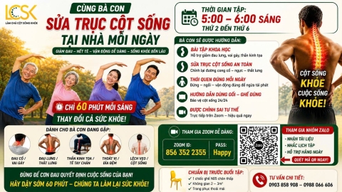60 PHÚT MỖI SÁNG – CÙNG BÀ CON SỬA TRỤC CỘT SỐNG TẠI NHÀ