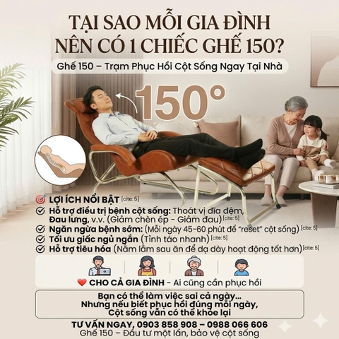 🔥 GHẾ 150 DOCTORLOAN – GIẢI PHÁP VÀNG CHO CỘT SỐNG & PHỤC HỒI CƠ THỂ