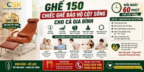 GHẾ 150 – CHIẾC GHẾ BẢO HỘ CỘT SỐNG CHO CẢ GIA ĐÌNH