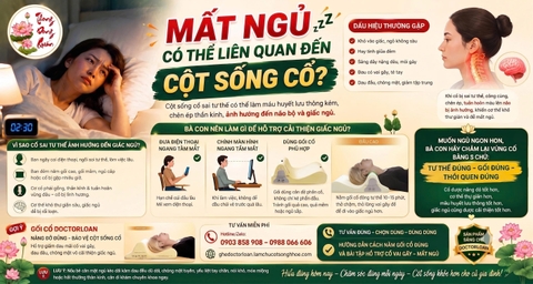 MẤT NGỦ CÓ THỂ LIÊN QUAN ĐẾN CỘT SỐNG CỔ?