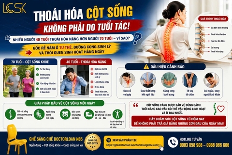THOÁI HÓA CỘT SỐNG KHÔNG PHẢI DO TUỔI TÁC