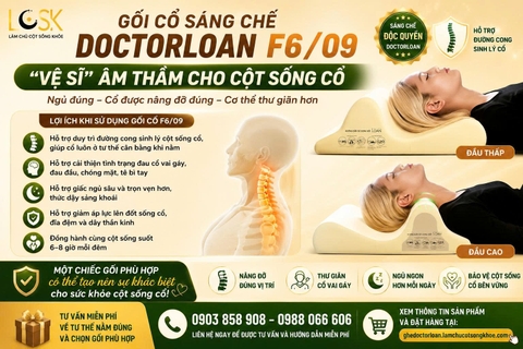 🛏️ GỐI CỔ F5/F6 – “VỆ SĨ” ÂM THẦM CHO CỘT SỐNG CỔ