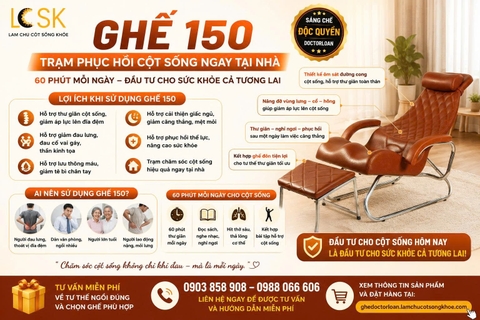 GHẾ 150 – TRẠM PHỤC HỒI CỘT SỐNG NGAY TẠI NHÀ