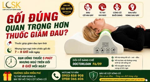 GỐI ĐÚNG QUAN TRỌNG HƠN THUỐC GIẢM ĐAU?
