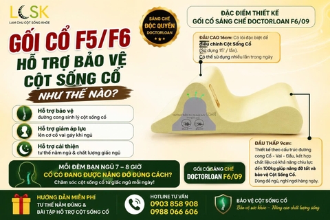 GỐI CỔ F5/F6 HỖ TRỢ BẢO VỆ CỘT SỐNG CỔ NHƯ THẾ NÀO?