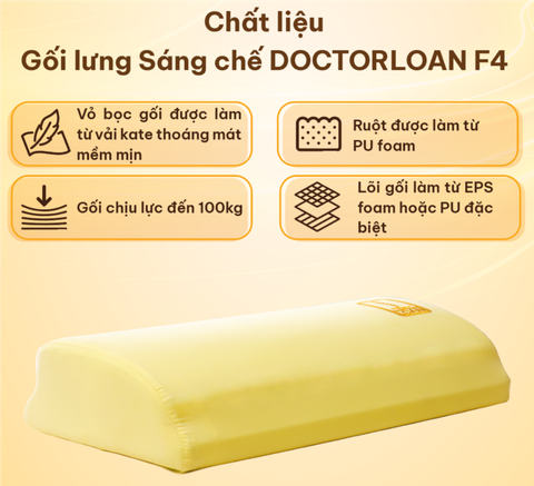 Gối Lưng Sáng Chế DoctorLoan F4: Công Nghệ Điều Chỉnh Cột Sống Lưng Vượt Trội