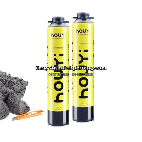 FOAM HOUYI TẠO BACKGROUND GIẢ ĐÁ MÀU XÁM ĐEN