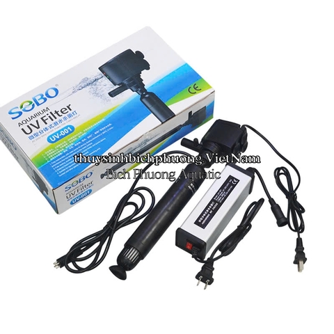 ĐÈN UV SOBO CÓ BƠM - DIỆT KHUẨN VÀ RÊU TẢO HẠI