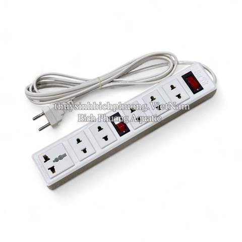 Ổ CẮM ĐIỆN CHỊU NHIỆT SƯ TỬ 6 LỖ – DÂY 3M / 5M