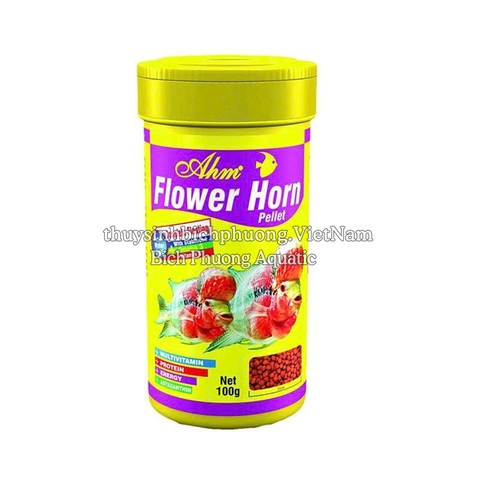 AHM FLOWER HORN HŨ 100G - THỨC ĂN CHO CÁ LA HÁN CAO CẤP