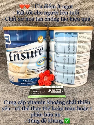 Sữa Ensure Úc 850g