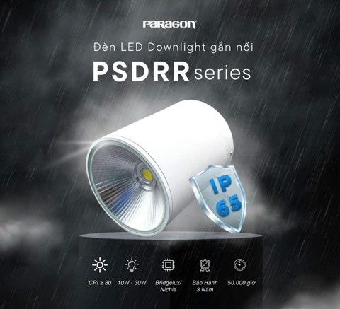 Đèn LED Downlight PARAGON Gắn Nổi IP65 – Giải Pháp Chiếu Sáng Chống Nước, Bền Bỉ Ngoài Trời