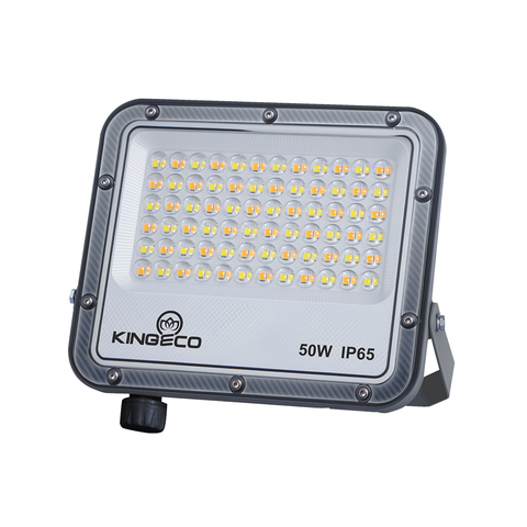 Đèn Pha LED 50W Kingeco 3 Chế Độ Màu Ngoài Trời Chống Nước IP65