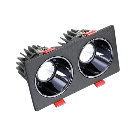 Đèn LED Vuông Âm Trần Đôi Chỉnh Hướng 2x5W/12W ENA