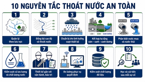 Mười nguyên tắc cốt lõi để xây dựng hệ thống thoát nước an toàn và có khả năng chống chịu