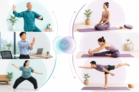 so sánh khí công và yoga
