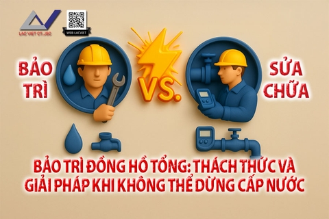 Bảo Trì Đồng Hồ Tổng: Thách Thức và Giải Pháp Khi Không Thể Dừng Hệ Thống Cấp Nước