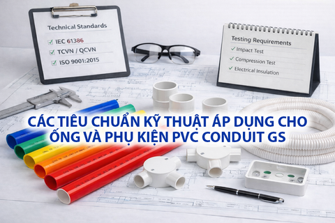 Các tiêu chuẩn kỹ thuật áp dụng cho ống và phụ kiện PVC Conduit GS