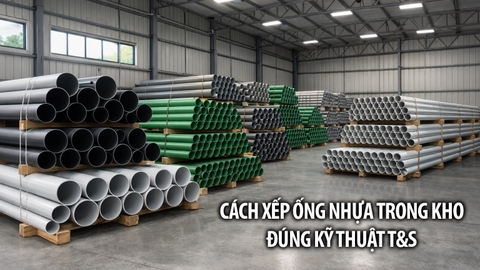 Cách xếp ống nhựa trong kho đúng kỹ thuật TS