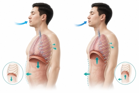 Cơ chế thở bụng và hoạt động của cơ hoành