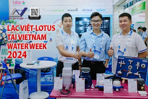 Công Ty Lạc Việt cùng Công Ty Lotus Greentech Tại Vietnam Water Week 2024