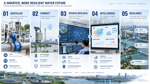 Lộ trình Digital Water Utility từ số hóa đến AI và resilience