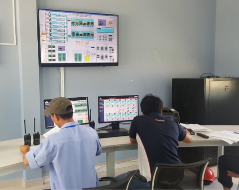 Trung tâm điều khiển tại Công ty CP Cấp nước Hồ Cầu Mới
