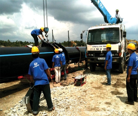 Dự án xử lý nước thải nam thành phố Bình Dương: Hệ thống ống HDPE DN1,200 PN10 Bình Minh