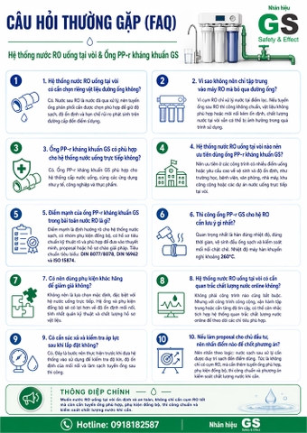 FAQ cho Hệ thống nước RO uống tại vòi