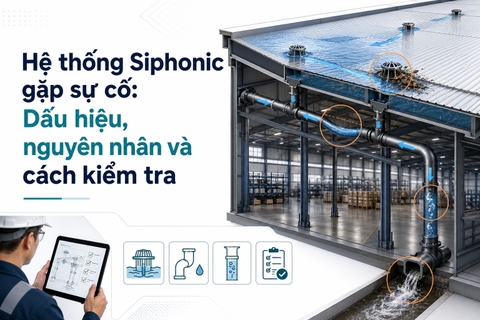 Hệ thống Siphonic gặp sự cố: Dấu hiệu, nguyên nhân và cách kiểm tra