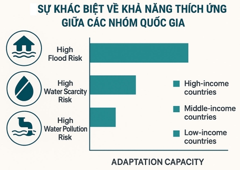 Hình Infographic sự khác biệt khả năng thích ứng giữa nhóm quốc gia