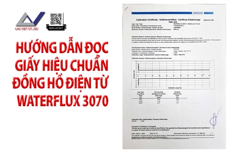 Hướng dẫn đọc Giấy Hiệu Chuẩn Của Waterflux 3070